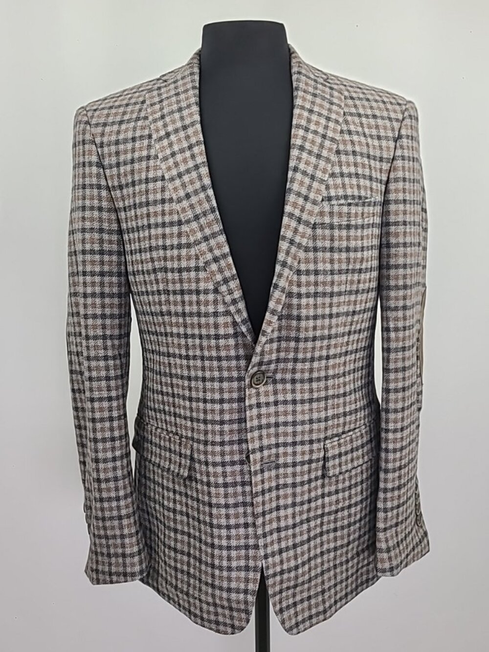 Tallia Wool 2 Button Elbow Patch Sport Coat Blazer 40R